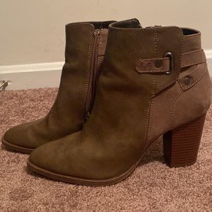 Two-tone Brown Booties